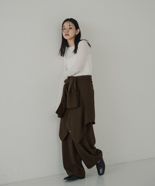 hellam（へラム）の「起毛 ビックカフスネップシャツ（シャツ/ブラウス・レディース・ブラック/アイボリー/ブラウン/ベージュ/イエロー・FREE）」の11枚目の写真