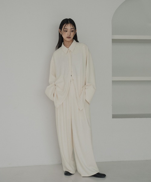 hellam（へラム）の「起毛 ビックカフスネップシャツ（シャツ/ブラウス・レディース・ブラック/アイボリー/ブラウン/ベージュ/イエロー・FREE）」の16枚目の写真