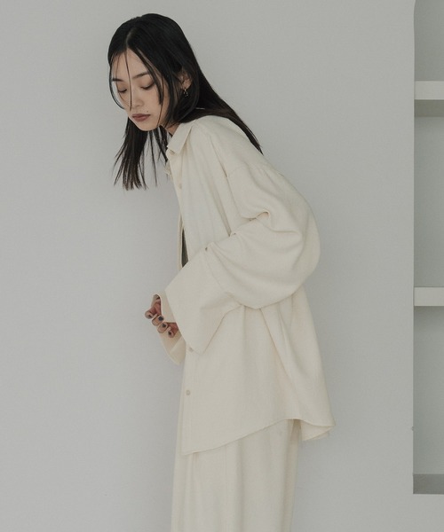 hellam（へラム）の「起毛 ビックカフスネップシャツ（シャツ/ブラウス・レディース・ブラック/アイボリー/ブラウン/ベージュ/イエロー・FREE）」の18枚目の写真