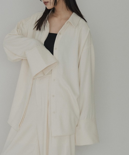 hellam（へラム）の「起毛 ビックカフスネップシャツ（シャツ/ブラウス・レディース・ブラック/アイボリー/ブラウン/ベージュ/イエロー・FREE）」の21枚目の写真