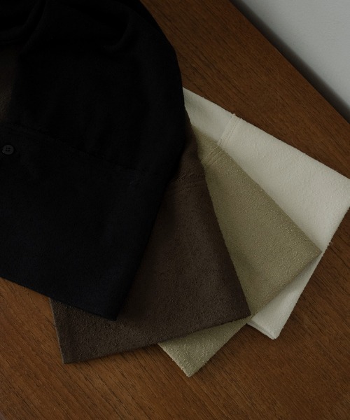 hellam（へラム）の「起毛 ビックカフスネップシャツ（シャツ/ブラウス・レディース・ブラック/アイボリー/ブラウン/ベージュ/イエロー・FREE）」の14枚目の写真