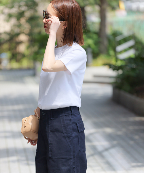 JOURNAL STANDARD relume(ジャーナルスタンダード レリューム)の「《WEB限定追加》TCダンボールショートスリーブTEE(Tシャツ/カットソー・レディース・ホワイト/バーガンディー/ブラック・FREE)」の18枚目の写真