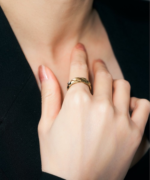 Jewel closet by L&Co.(ジュエルクローゼットバイエルアンドコー)の「K18 リング(リング・レディース・イエローゴールド・11号/13号/15号)」の2枚目の写真