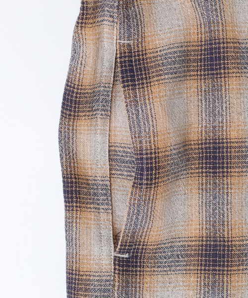 GERRY(ジェリー)の「GERRY ビッグシルエット ガーゼ オンブレ チェック 半袖 シャツ(シャツ/ブラウス・メンズ・グリーン/オレンジ/ブルー・M/L/LL)」の12枚目の写真