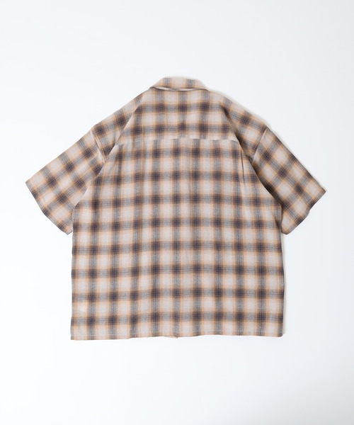 GERRY(ジェリー)の「GERRY ビッグシルエット ガーゼ オンブレ チェック 半袖 シャツ(シャツ/ブラウス・メンズ・グリーン/オレンジ/ブルー・M/L/LL)」の13枚目の写真
