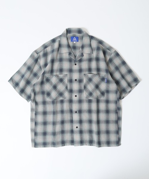 GERRY(ジェリー)の「GERRY ビッグシルエット ガーゼ オンブレ チェック 半袖 シャツ(シャツ/ブラウス・メンズ・グリーン/オレンジ/ブルー・M/L/LL)」の4枚目の写真
