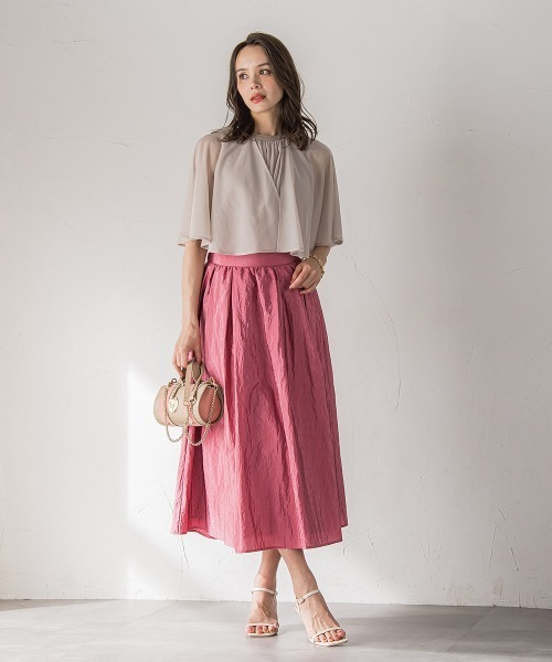 Viaggio Blu(ビアッジョブルー)の「シフォンケーププルオーバー≪洗濯機で洗える≫(Tシャツ/カットソー・レディース・ネイビー/ブルー系その他/ベージュ/ホワイト・M)」の18枚目の写真