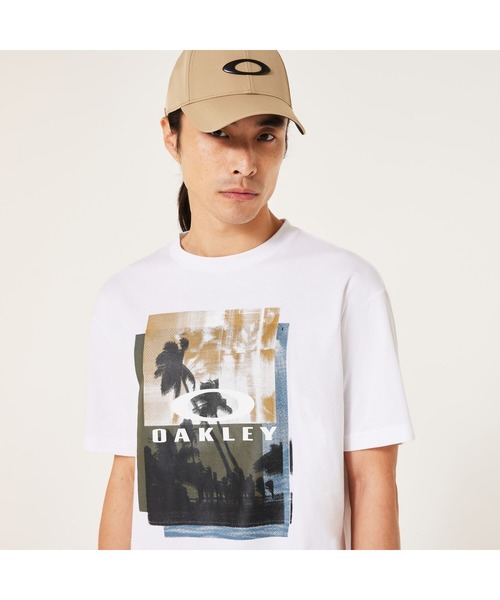 OAKLEY(オークリー)の「オークリー ENHANCE QDC SS TEE SUNSET 4.0 Tシャツ/吸汗速乾/テクニカルTシャツ/UPF+/ OAKLEY(Tシャツ/カットソー・メンズ・ホワイト/アクア/ブラック/ブルー・M/L/S/XL/XS)」の1枚目の写真