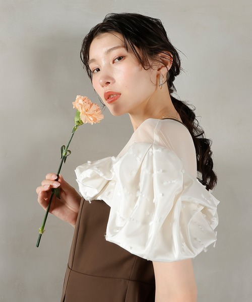 Kana（カナ）の「リボンジャガード バイカラー オールインワンパンツドレス（パンツドレス・レディース・ブラック/ブラウン・S/M）」の18枚目の写真