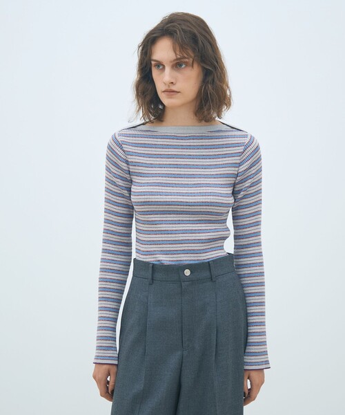 コットンリブ ボートネックプルオーバー（ニット/セーター）｜MACPHEE