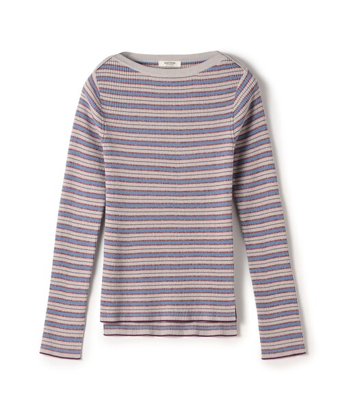 コットンリブ ボートネックプルオーバー（ニット/セーター）｜MACPHEE