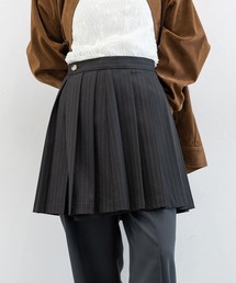 RAGEBLUE | ストライプ/レイヤードプリーツミニスカート(スカート)