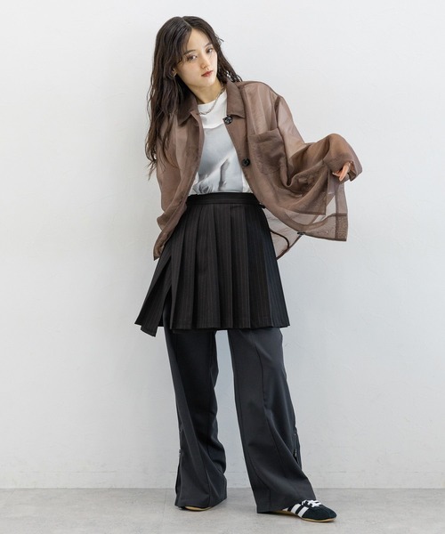 RAGEBLUE（レイジブルー）の「ストライプ/レイヤードプリーツミニスカート（スカート・レディース・ブラック・FREE）」の15枚目の写真