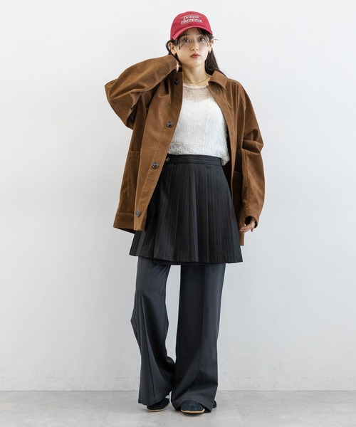 RAGEBLUE（レイジブルー）の「ストライプ/レイヤードプリーツミニスカート（スカート・レディース・ブラック・FREE）」の3枚目の写真