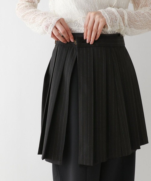 RAGEBLUE（レイジブルー）の「ストライプ/レイヤードプリーツミニスカート（スカート・レディース・ブラック・FREE）」の12枚目の写真