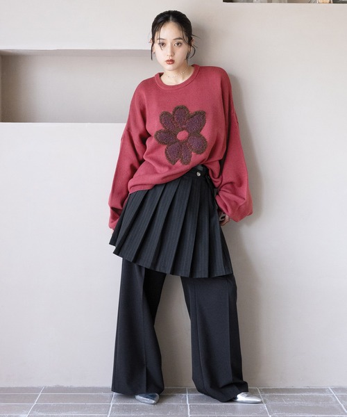 RAGEBLUE（レイジブルー）の「ストライプ/レイヤードプリーツミニスカート（スカート・レディース・ブラック・FREE）」の16枚目の写真