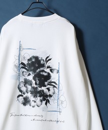 ANPAS(ApX)Ponte Fabric Flower Graphic Print SweatShirt/|` ԕ OtBbNvg I[o[TCY XEFbg g[i[ gbvX Y fB[X(XEFbg)