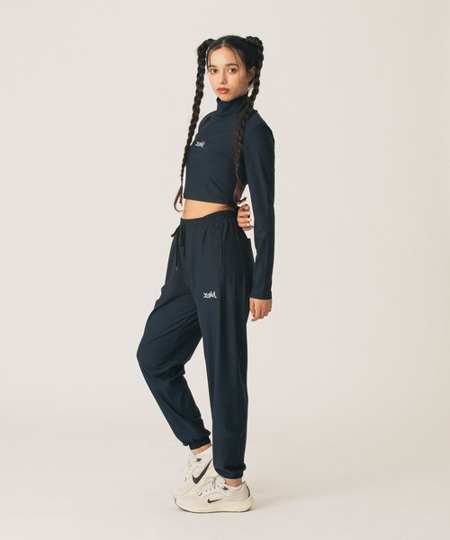 X-girl SPORTS(エックスガールスポーツ)の「HIGH NECK SHORT LS TOP(Tシャツ/カットソー・レディース・ブラック/ベージュ・MEDIUM/LARGE)」の12枚目の写真