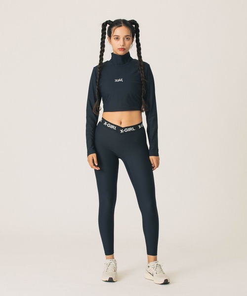 X-girl SPORTS(エックスガールスポーツ)の「HIGH NECK SHORT LS TOP(Tシャツ/カットソー・レディース・ブラック/ベージュ・MEDIUM/LARGE)」の15枚目の写真
