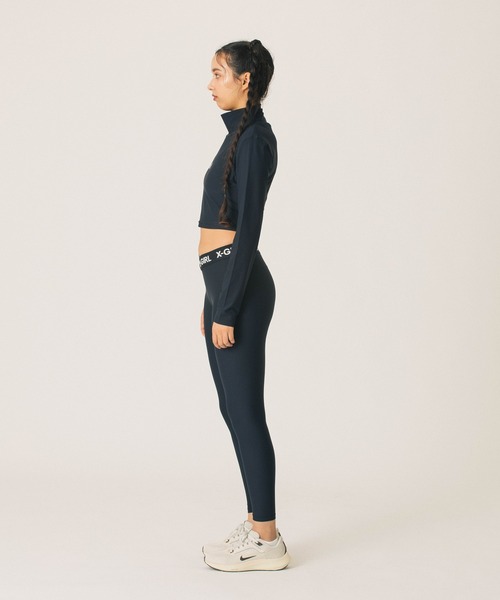 X-girl SPORTS(エックスガールスポーツ)の「HIGH NECK SHORT LS TOP(Tシャツ/カットソー・レディース・ブラック/ベージュ・MEDIUM/LARGE)」の16枚目の写真