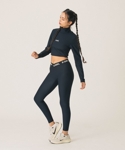 X-girl SPORTS(エックスガールスポーツ)の「HIGH NECK SHORT LS TOP(Tシャツ/カットソー・レディース・ブラック/ベージュ・MEDIUM/LARGE)」の19枚目の写真