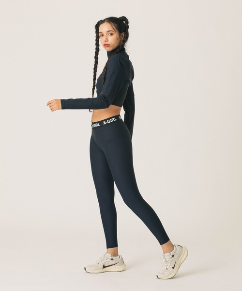 X-girl SPORTS(エックスガールスポーツ)の「HIGH NECK SHORT LS TOP(Tシャツ/カットソー・レディース・ブラック/ベージュ・MEDIUM/LARGE)」の20枚目の写真