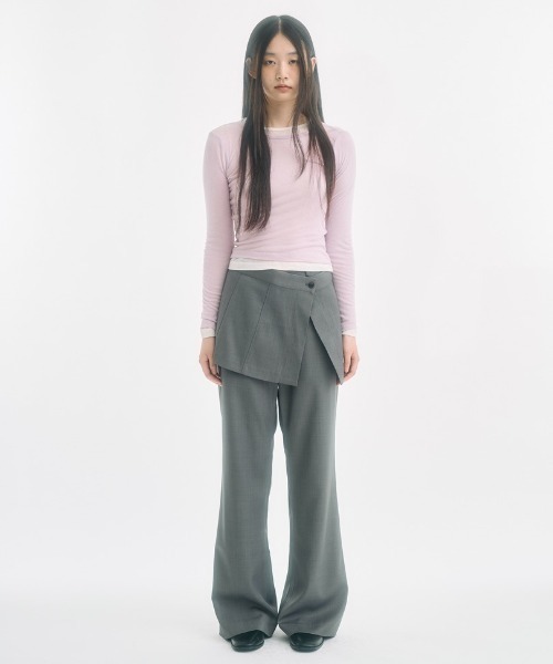 FEKETE（フェケテ）の「flared slacks / フレアスラックス（スラックス・レディース・グレー/ブラック・SMALL/MEDIUM/LARGE）」の4枚目の写真
