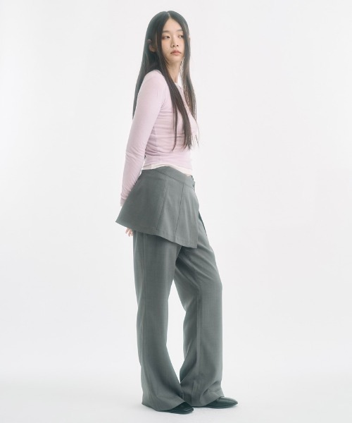 FEKETE（フェケテ）の「flared slacks / フレアスラックス（スラックス・レディース・グレー/ブラック・SMALL/MEDIUM/LARGE）」の20枚目の写真