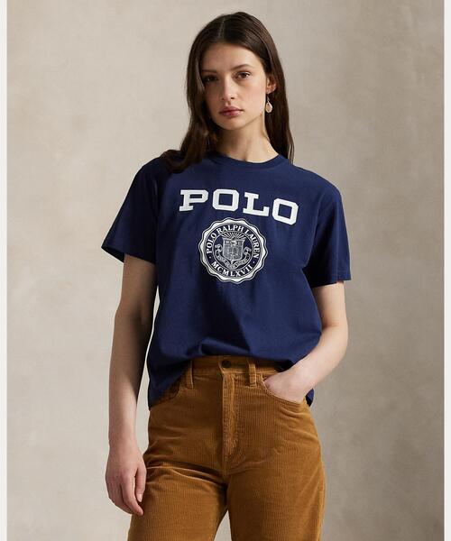 ポロ ラルフローレン クレスト ロゴ Tシャツ ロゴ クレスト コットン ジャージー クルーネック Tシャツ(T