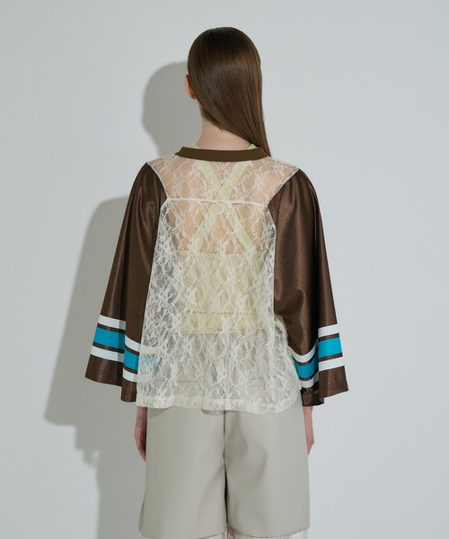 ANNA SUI NYC(アナ スイ エヌ ワイ シー)の「バタフライプリントゲームシャツ(Tシャツ/カットソー・レディース・ブラック/シルバー/ブラウン・FREE)」の14枚目の写真