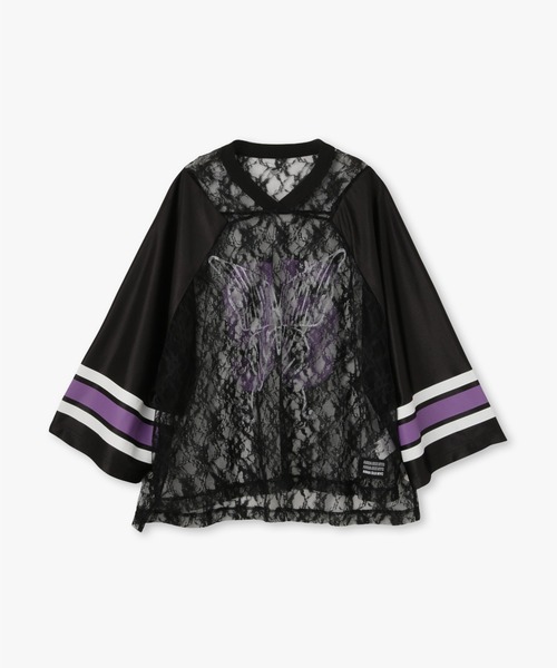 ANNA SUI NYC(アナ スイ エヌ ワイ シー)の「バタフライプリントゲームシャツ(Tシャツ/カットソー・レディース・ブラック/シルバー/ブラウン・FREE)」の17枚目の写真