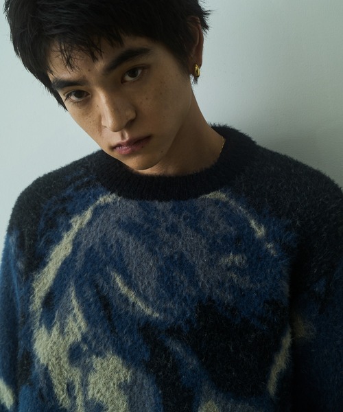 PHILTHEORY(フィルセオリー)の「Human knit / ヒューマンニット(ニット/セーター・メンズ・ブラック系その他2/ブラック系/ブラック/ブラック系その他・2/1/3)」の4枚目の写真
