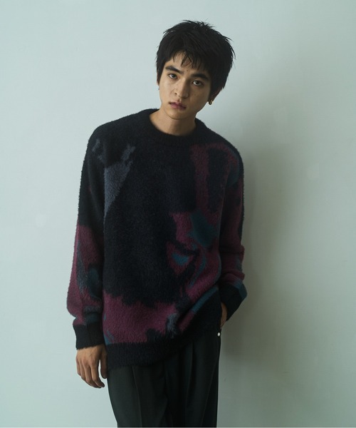 PHILTHEORY(フィルセオリー)の「Human knit / ヒューマンニット(ニット/セーター・メンズ・ブラック系その他2/ブラック系/ブラック/ブラック系その他・2/1/3)」の2枚目の写真