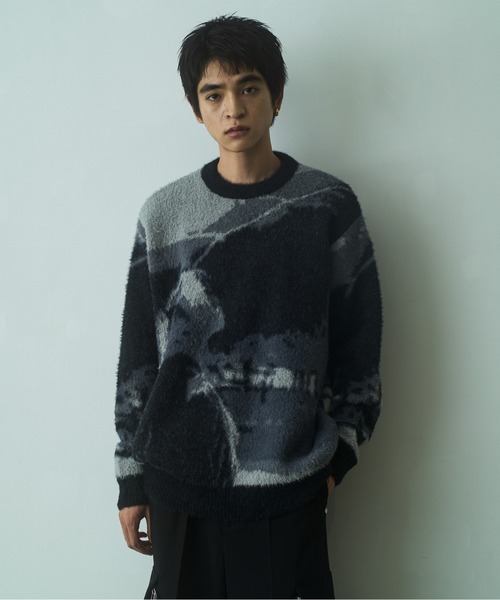PHILTHEORY(フィルセオリー)の「Human knit / ヒューマンニット(ニット/セーター・メンズ・ブラック系その他2/ブラック系/ブラック/ブラック系その他・2/1/3)」の1枚目の写真