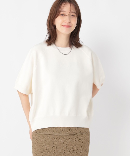 studio CLIP（スタディオクリップ）の「12ゲージスウェットライク半袖プルオーバー（スウェット・レディース・チャコール/ラベンダー/グレー/オフホワイト・FREE）」の2枚目の写真