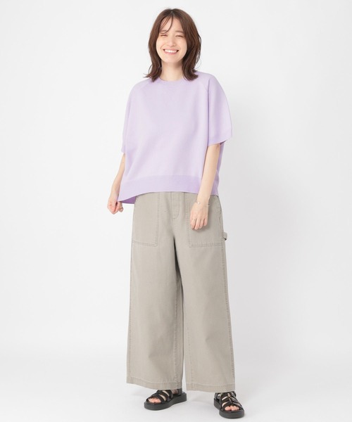 studio CLIP（スタディオクリップ）の「12ゲージスウェットライク半袖プルオーバー（スウェット・レディース・チャコール/ラベンダー/グレー/オフホワイト・FREE）」の5枚目の写真