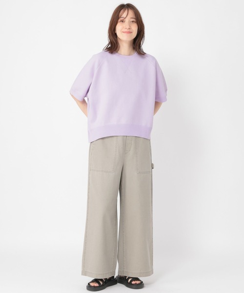 studio CLIP（スタディオクリップ）の「12ゲージスウェットライク半袖プルオーバー（スウェット・レディース・チャコール/ラベンダー/グレー/オフホワイト・FREE）」の6枚目の写真