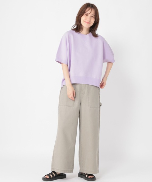 studio CLIP（スタディオクリップ）の「12ゲージスウェットライク半袖プルオーバー（スウェット・レディース・チャコール/ラベンダー/グレー/オフホワイト・FREE）」の7枚目の写真