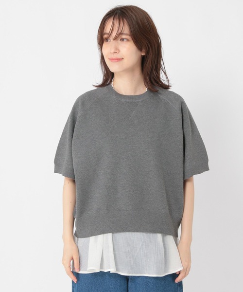 studio CLIP（スタディオクリップ）の「12ゲージスウェットライク半袖プルオーバー（スウェット・レディース・チャコール/ラベンダー/グレー/オフホワイト・FREE）」の8枚目の写真