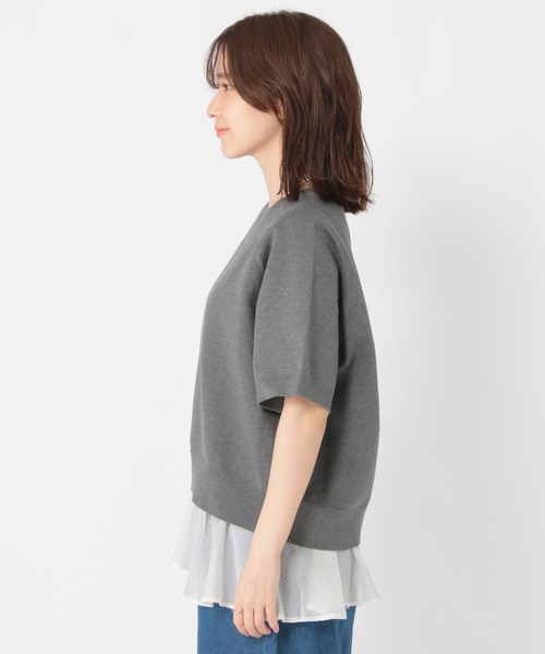 studio CLIP（スタディオクリップ）の「12ゲージスウェットライク半袖プルオーバー（スウェット・レディース・チャコール/ラベンダー/グレー/オフホワイト・FREE）」の9枚目の写真