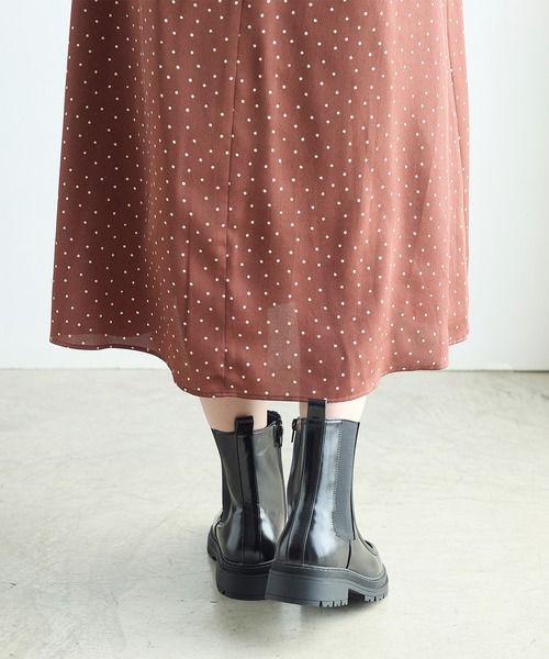 coca(ANDEX shoes product)(コカ)の「ショート丈 厚底サイドゴアブーツ(ブーツ・レディース・ブラック・SMALL/MEDIUM/LARGE)」の18枚目の写真