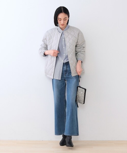 INDIVI(インディヴィ)の「◆キルティングコート(ノーカラーコート・レディース・アイボリー/ナチュラル・15 /38/36)」の14枚目の写真