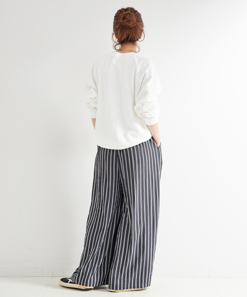 B.C STOCK（ベーセーストック）の「athletic wear MASON / アスレティックウェア メイソン 別注 ロゴスウェット（スウェット・レディース・ブルー/ホワイト/グリーン/レッド/ネイビー・FREE）」の8枚目の写真