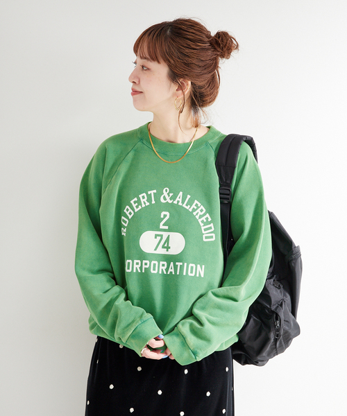 B.C STOCK（ベーセーストック）の「athletic wear MASON / アスレティックウェア メイソン 別注 ロゴスウェット（スウェット・レディース・ブルー/ホワイト/グリーン/レッド/ネイビー・FREE）」の16枚目の写真