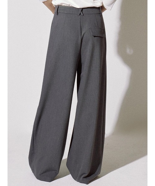 Fano Studios（ファノ ストゥディオズ）の「レースウエスト ダブルタック ワイドスラックス FQ25K012【Fano Studios】【2025AW】（スラックス・レディース・グレー・L/M/S）」の7枚目の写真
