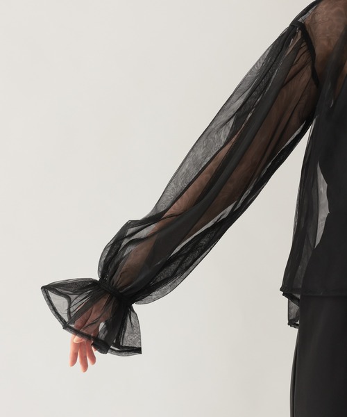 haremode（ハレモード）の「シアートップスオールインワンドレス（ドレス・レディース・チャコール/ブラック/ベージュ・S/M）」の9枚目の写真