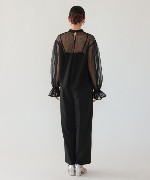 haremode（ハレモード）の「シアートップスオールインワンドレス（ドレス・レディース・チャコール/ブラック/ベージュ・S/M）」の6枚目の写真