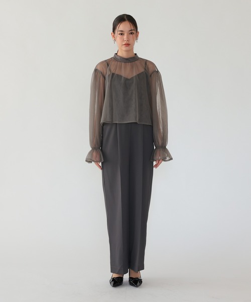 haremode（ハレモード）の「シアートップスオールインワンドレス（ドレス・レディース・チャコール/ブラック/ベージュ・S/M）」の19枚目の写真