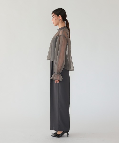haremode（ハレモード）の「シアートップスオールインワンドレス（ドレス・レディース・チャコール/ブラック/ベージュ・S/M）」の20枚目の写真