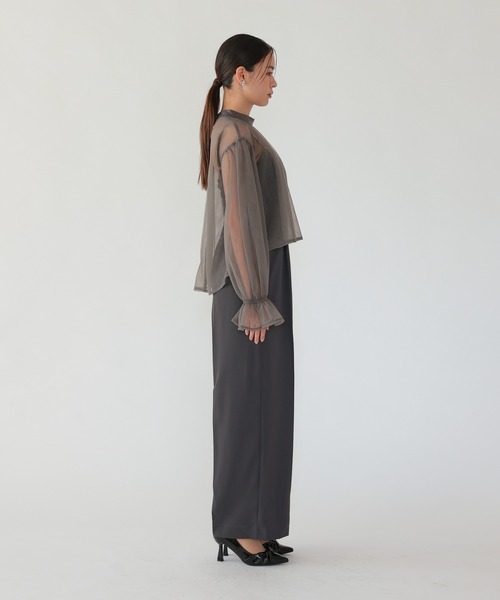 haremode（ハレモード）の「シアートップスオールインワンドレス（ドレス・レディース・チャコール/ブラック/ベージュ・S/M）」の22枚目の写真